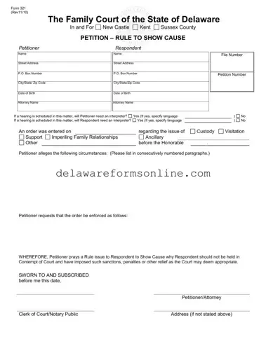 Official Delaware 321 Form in PDF